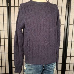 Eddie Bauer men’s sweater navy Blue Size L Wool
